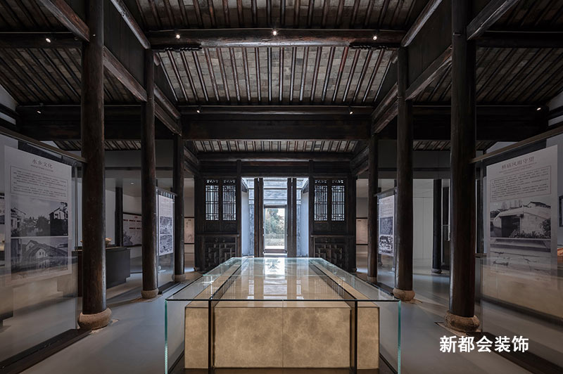 展馆内传统式文化墙