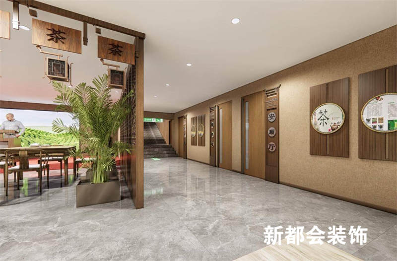 350㎡休闲餐厅中式茶馆